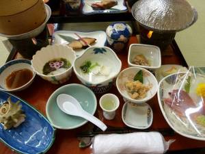 不老ふ死温泉・夕食