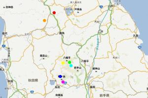 北東北温泉めぐり地図