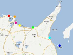 オホーツク沿岸地図