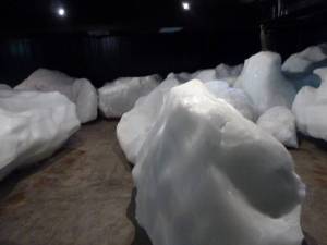 オホーツク流氷館の展示流氷