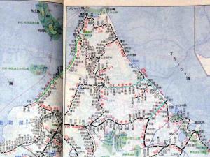 1980年頃の北海道鉄道路線図