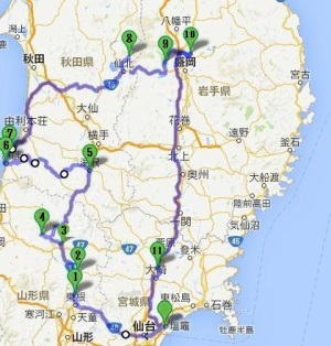 雪まつり旅行地図