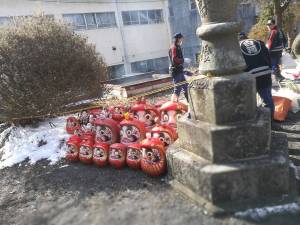 白河だるま市・どんど焼き