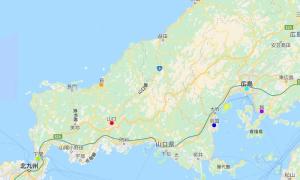 山口・広島地図